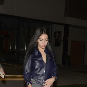 Cristiano Ronaldo et Georgina Rodriguez de sortie en couple pour le dîner, le 8 mars 2017 à Madrid.