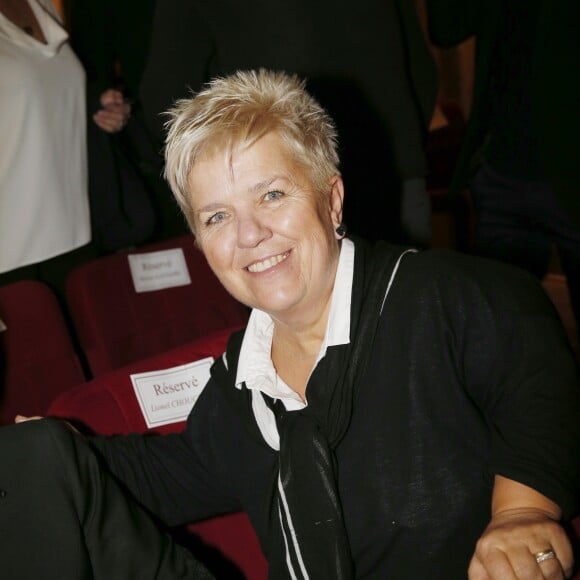 Mimie Mathy lors de la réception organisée en l'honneur de l'entrée de Nikos Aliagas au musée Grévin. Paris, le 7 décembre 2016. © Christophe Aubert via Bestimage