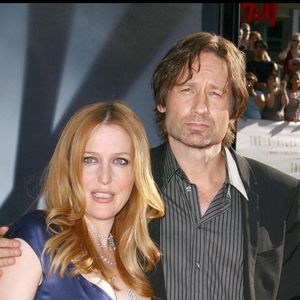 Gillian Anderson et David Duchovny à la première du film "The X-Files: I Want to Believe", le 23 juillet 2008 à Los Angeles.