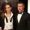 Brad Pitt et Angelina Jolie - Arrivée des people à la cérémonie des Bafta Awards à Londres, le 16 février 2014.