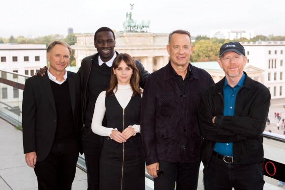 Dan Brown, Omar Sy, Felicity Jones, Tom Hanks, Ron Howard - Photocall du film "Inferno" à Berlin en Allemagne le 10 octobre 2016