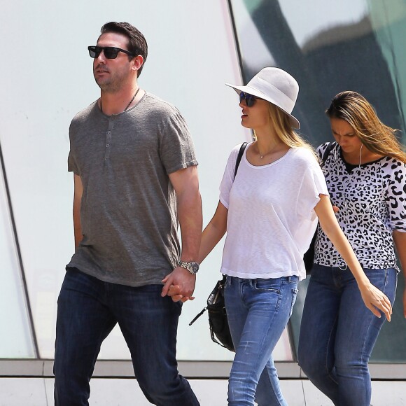 Exclusif - Le joueur de Baseball Matt Harvey et sa nouvelle compagne Anne Vyalitsyna à New York le 26 juin 2015.