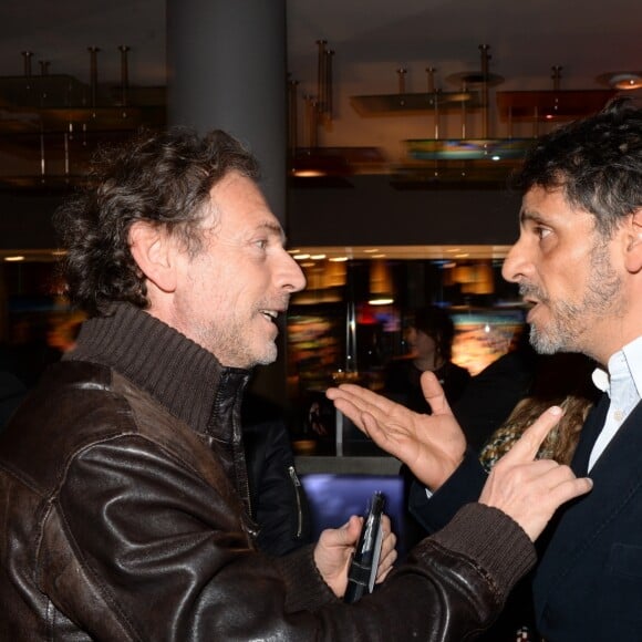 Exclusif - Stéphane Freiss, Pascal Elbé - Vernissage de l'artiste Johann Perathoner à l'hôtel Renaissance à Paris le 17 mars 2017. © Rachid Bellak/Bestimage