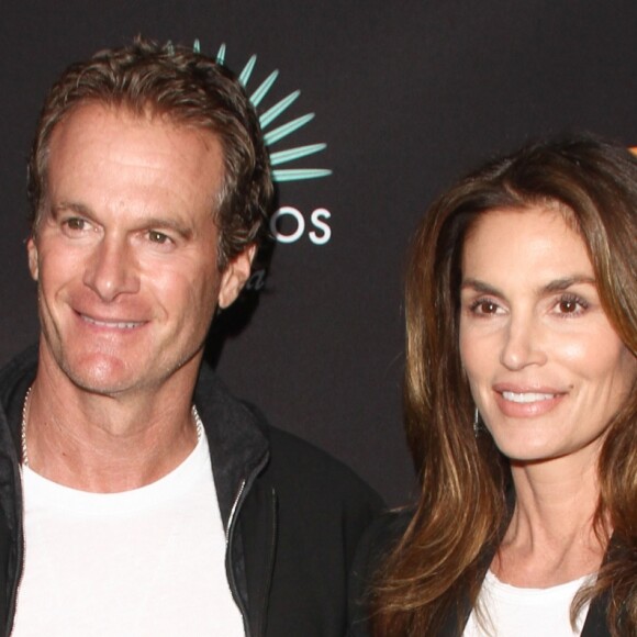 Cindy Crawford et son mari Rande Gerber à l'inauguration du nouveau restaurant Umami Burger Artist à Santa Monica, le 16 mars 2017