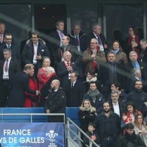 Le prince William et Kate Middleton assistent au match de Rugby France / Pays de Galles au Stade de France le 18 mars 2017.