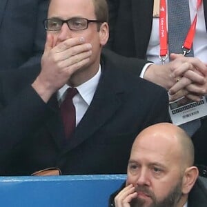 Le prince William et Kate Middleton assistent au match de Rugby France / Pays de Galles au Stade de France le 18 mars 2017.