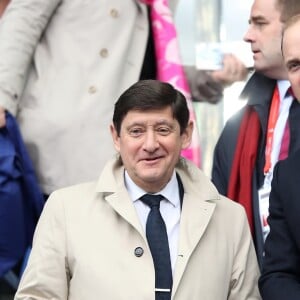 Patrick Kanner, ministre de la ville, de la jeunesse et des sports - Le prince William, duc de Cambridge et Catherine Kate Middleton, duchesse de Cambridge assistent au match de Rugby France / Pays de Galles au Stade de France le 18 mars 2017.