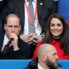 Le prince William et Kate Middleton assistent au match de Rugby France / Pays de Galles au Stade de France le 18 mars 2017.