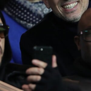 JoeyStarr et Gad Elmaleh - People assiste au match de Ligue 1 entre le Psg et Lyon à Paris le 19 mars 2017. Le Psg à remporté le match sur le score de 2-1. © Cyril Moreau/Bestimage