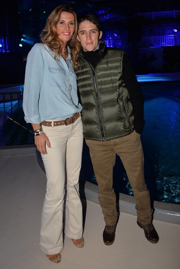 Sophie Thalmann et son mari Christophe Soumillon à la Soirée Samsung " New Edge Night " pour la sortie du nouveau Samsung Galaxy GS6 edge à la piscine Molitor à Paris le 15 septembre 2015.