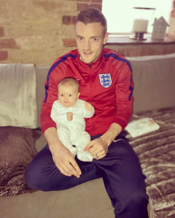 Jamie Vardy et son fils Finley en mars 2017. Photo : Instagram Rebekah Vardy.