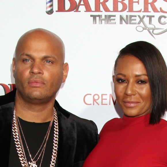 Melanie Brown (Mel B) et son mari Stephen Belafonte lors de la première de "BarberShop: The Next Cut" à Hollywood, le 6 avril 2016