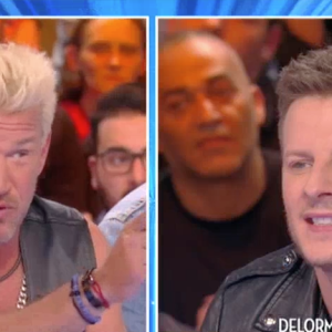 Benjamin Castaldi défend son fils Julien dans "Castaldi vs Delormeau : Qui sera le meilleur animateur ?", sur C8. Le 23 mars 2017.