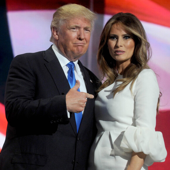 Donald Trump et sa femme Melania Trump lors du 1er jour de la convention républicaine à Cleveland, le 18 juillet 2016.