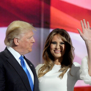 Donald Trump et sa femme Melania Trump lors du 1er jour de la convention républicaine à Cleveland, le 18 juillet 2016.