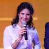 Info - Apolline de Malherbe est enceinte de son troisième enfant - Apolline de Malherbe et Christophe Delay - Conférence de presse du groupe NextRadioTV qui regroupe BFM TV et RMC à Paris le 2 septembre 2015.