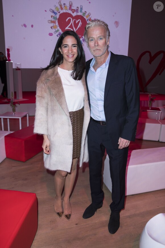 Exclusif - Franck Dubosc et sa femme Danièle - Le Prix Clarins pour l'enfance fête ses 20 ans et récompense sa nouvelle femme de coeur L.Hallyday pour son association La Bonne Étoile à l'hôtel Salomon de Rothschild à Paris, France, le 14 mars 2017. © Borde-Jacovides/Bestimage
