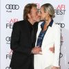 Johnny Hallyday et sa femme Laeticia Hallyday à la première de "Rules Don't Apply" à Los Angeles, le 10 novembre 2016.