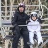 David Beckham et sa fille Harper - La famille Beckham profite de la neige pour skier dans la station de Whistler en Colombie-Britannique, Canada le 20 février 2017.