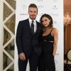 David et Victoria Beckham lors d'une nouvelle édition du Global Gift Gala à l'hôtel Corinthia à Londres, le 19 novembre 2016.