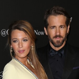 Blake Lively enceinte et son mari Ryan Reynolds - People à la soirée "Angel Ball 2014" à New York, le 20 octobre 2014