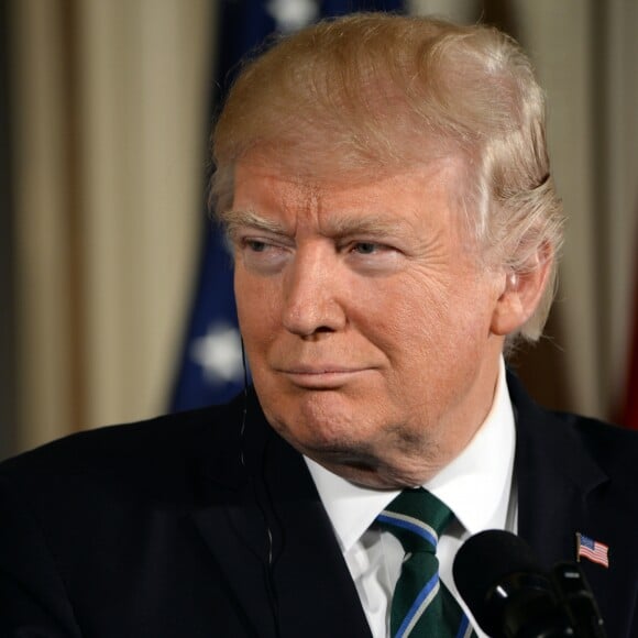 Le président Donald Trump accueille la chancelière allemande Angela Merkel à la Maison Blanche à Washington le 17 mars 2017. © Christy Bowe/Globe Photos via ZUMA Wire / Bestimage