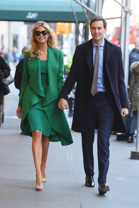Ivanka Trump et son mari Jared Kushner dans la rue à New York, le 19 janvier 2017.