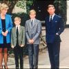 La princesse Diana et le prince Charles avec William et Harry en septembre 1995
