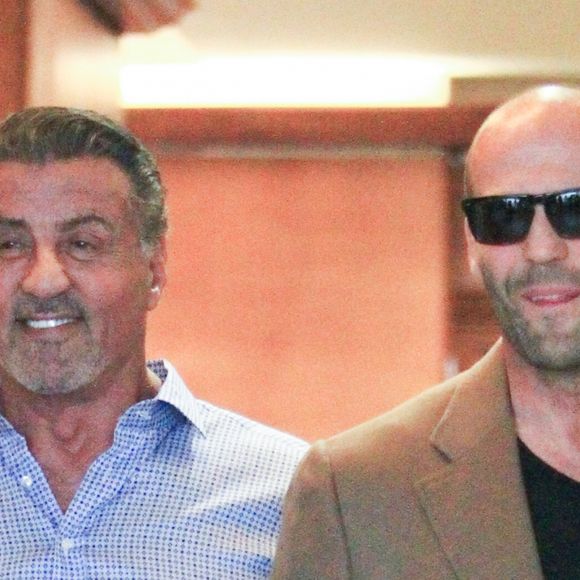 Sylvester Stallone et Jason Statham vont déjeuner ensemble au restaurant "E Baldi" à Beverly Hills. Los Angeles, le 7 décembre 2016.