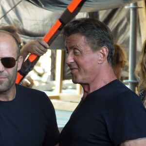 No Web No Blog - Jason Statham et Sylvester Stallone - L'équipe du film "Expendables 3" lors d'un photocall et une conférence de presse à Marbella, le 5 août 2014.