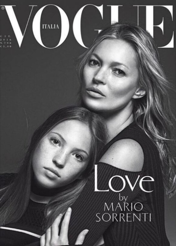 Kate Moss partage avec sa fille Lily Grace la couverture de Vogue, la relève est assurée. Instagram.