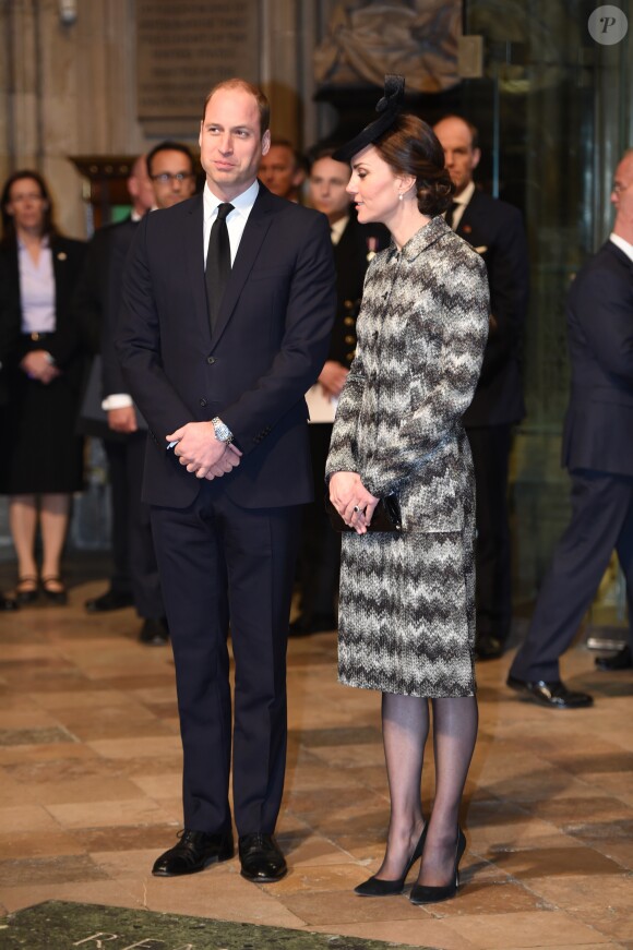 Le prince William, duc de Cambridge, et Kate Catherine Middleton, duchesse de Cambridge - Service of hope, messe en l'honneur des victimes de l'attentat de Londres à l'abbaye de Westminster à Londres. Le 5 avril 2017