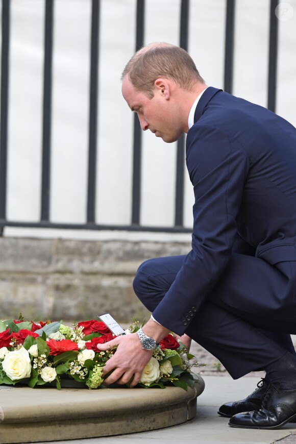 Le prince William, duc de Cambridge à la messe Service of Hope, en l'honneur des victimes de l'attentat de Londres à l'abbaye de Westminster à Londres le 5 avril 2017. 5 April 2017.
