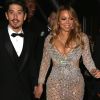 Exclusif - Mariah Carey et son compagnon Bryan Tanaka quittent la soirée du 40ème anniversaire de Floyd Mayweather à Los Angeles le 25 février 2017. © CPA/Bestimage