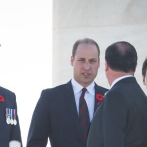 Le prince Harry, le duc de Cambridge, prince William, le premier ministre canadien Justin Trudeau et le président François Hollande lors des commémorations des 100 ans de la bataille de Vimy, (100 ans jour pour jour, le 9 avril 1917) dans laquelle de nombreux Canadiens ont trouvé la mort lors de la Première Guerre mondiale, au Mémorial national du Canada, à Vimy, France, le 9 avril 2017.