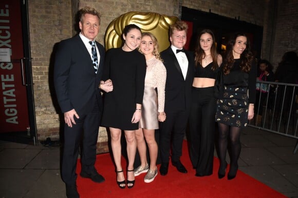 Gordon Ramsay, Holly Anna Ramsay, Matilda Ramsay, Jack Scott Ramsay, Megan Jane Ramsay and Tana Ramsay - Gordon Ramsay à la soirée BAFTA (British Academy Children's Awards) à Roundhouse à Londres, le 20 novembre 2016