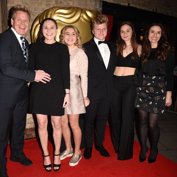 Gordon Ramsay, Holly Anna Ramsay, Matilda Ramsay, Jack Scott Ramsay, Megan Jane Ramsay and Tana Ramsay - Gordon Ramsay à la soirée BAFTA (British Academy Children's Awards) à Roundhouse à Londres, le 20 novembre 2016