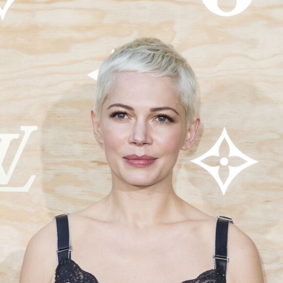 Michelle Williams - Photocall - Cocktail du dîner de présentation de la nouvelle collection Vuitton "Masters, Les Grands Maîtres" en collaboration avec Jeff Koons au Louvre à Paris, le 11 avril 2017. © Olivier Borde/Bestimage