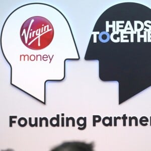 Le prince Harry participe à la journée caritative de ''Heads Together'' au siège du Virgin Money à Newcastle, le 21 février 2017.