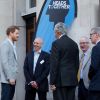 Le prince Harry participe à la journée caritative de ''Heads Together'' au siège du Virgin Money à Newcastle, le 21 février 2017.
