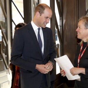 Le prince William, duc de Cambridge, à la projection du documentaire "Mind over Marathon" à la BBC Radio Theatre à Londres. Le 18 avril 2017.