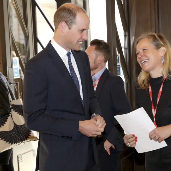 Le prince William, duc de Cambridge, à la projection du documentaire "Mind over Marathon" à la BBC Radio Theatre à Londres. Le 18 avril 2017.