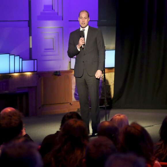 Le prince William, duc de Cambridge, à la projection du documentaire "Mind over Marathon" à la BBC Radio Theatre à Londres. Le 18 avril 2017.