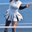 Serena Williams battue au deuxième tour par sa compatriote Madison Brengle ( 6-4, 6-7, 6-4) lors du tournoi d'Auckland, le 4 janvier 2017.