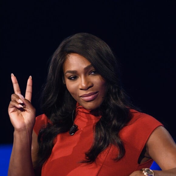 Serena Williams participe à l'émission de télé Italienne "Che tempo che Fa" à Milan, le 2 octobre 2016.