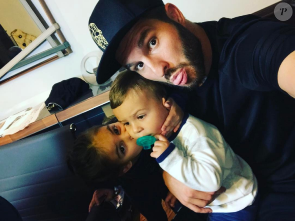 André-Pierre Gignac avec deux de ses enfants en janvier 2017, photo Instagram.