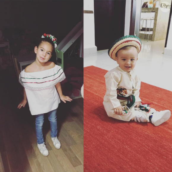 André-Pierre Gignac a posté cette photo Instagram de ses enfants en septembre 2016.