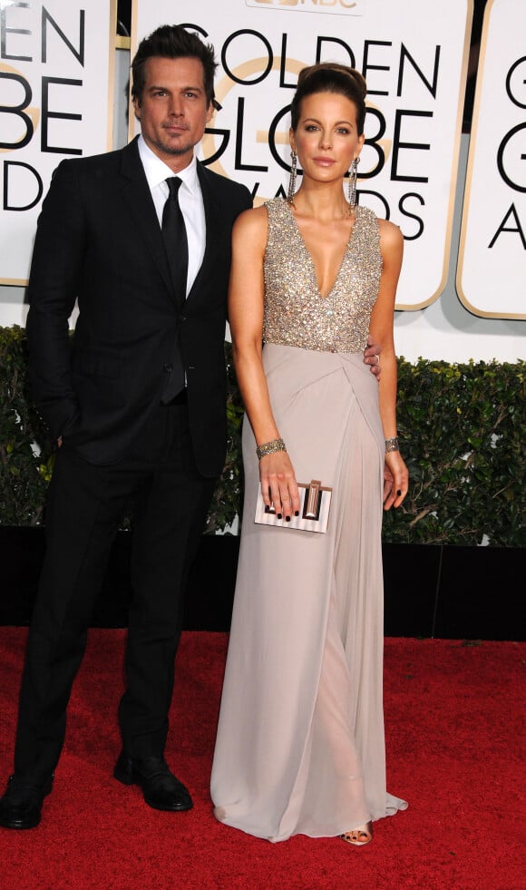 Kate Beckinsale et Len Wiseman lors de la 72e cérémonie annuelle des Golden Globe Awards à Beverly Hills le 11 janvier 2015