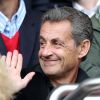 Nicolas Sarkozy au match de football entre le Psg et Montpellier au Parc des Princes à Paris le 22 avril 2017. © Cyril Moreau/Bestimage