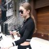 Gigi Hadid à la sortie de son domicile à New York le 14 avril 2017